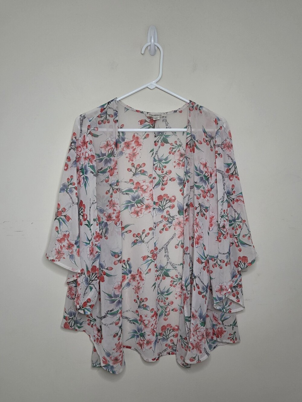 Women's Carapace Floral Print Lightweight Kimono Sz Small